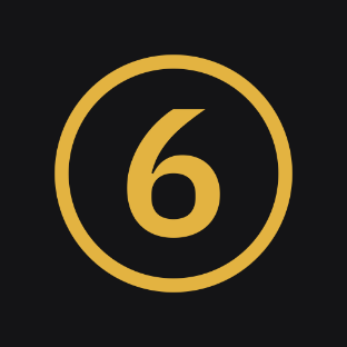 Slow6 app icon: a gold 6 inside a gold ring
